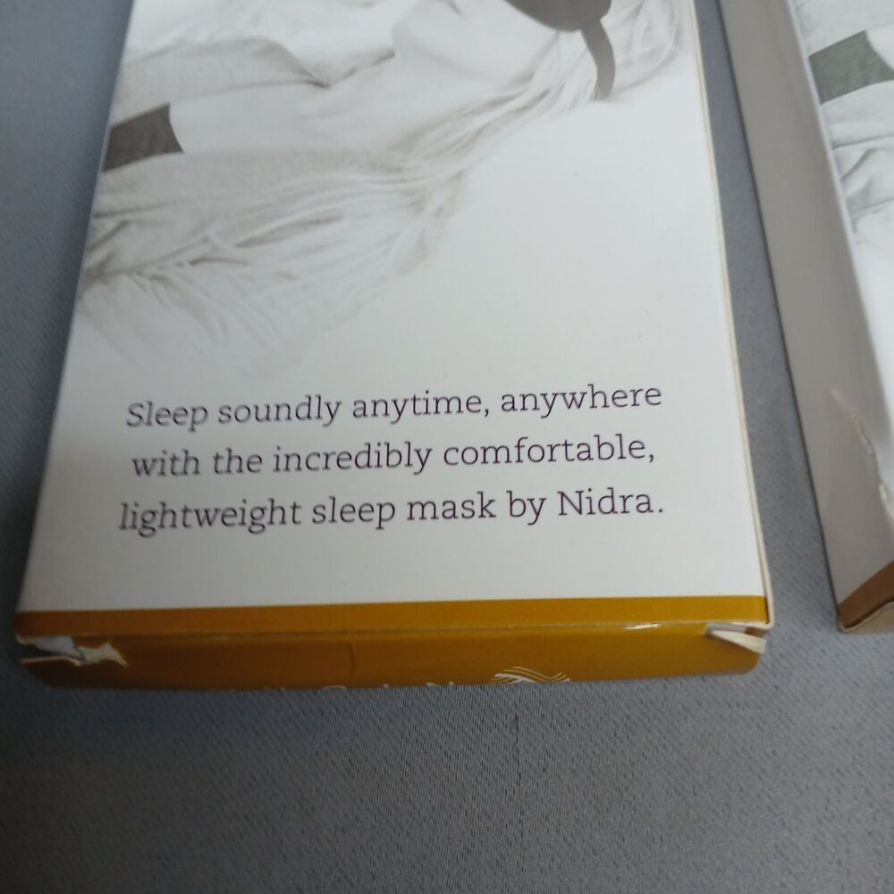 NIDRA The Deep Rest Mask Set of 2 New in Box Old Stock Black Adjustable - Picture 8 of 8